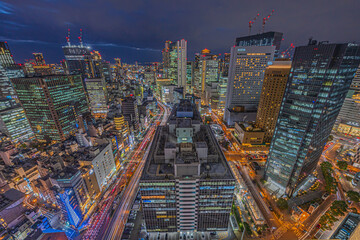 Naklejka premium 都市夜景