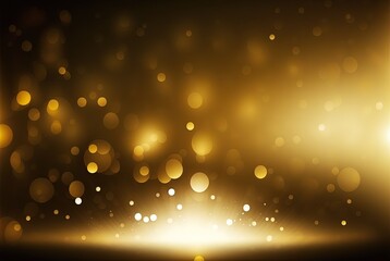 Fototapeta na wymiar abstract gold background with blur bokeh light, gold glitter glow magical moment luxury background wallpaper in luxury atmosphere