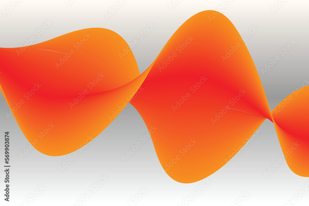 Fototapete orange gradient wave abstract background. modern graphic for landing page and computer desktop backg