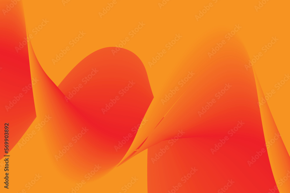Aufkleber orange gradient wave abstract background. modern graphic for landing page and computer desktop backg