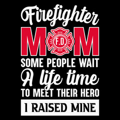 Firefighter T-shirt design Vector