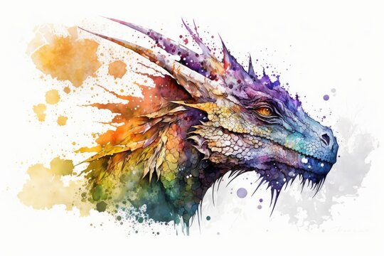 Produce a cartoon-style sketch of a dragon's face in a close-up view.  Infuse it with playful and exaggerated features while maintaining a sense  of the dragon's whimsical and charming personality. Use bold