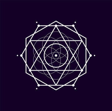 Geometric magic shape isolated alchemy sacred sign