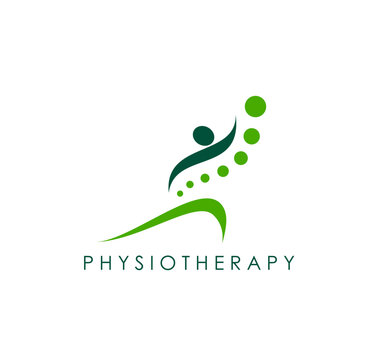 Physiotherapy, spine and back pain therapy icon