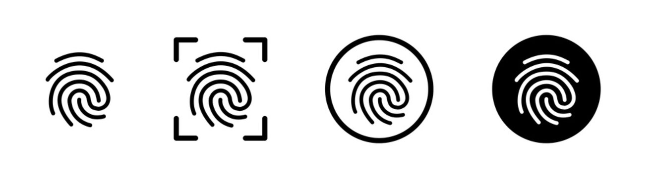 Smartphone Screen touch fingerprint icons set on transparent background. Phone touh fingerprint icons set. Fingerprint lock touch icons set. Fingerprint identify recognize icon set. PNG image.