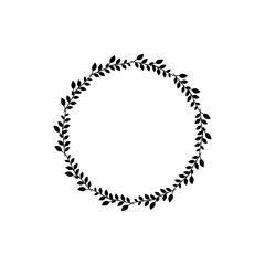 Floral wreath with leaves for wedding and holiday.