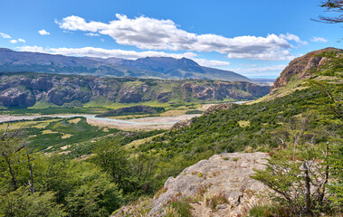 Fototapeta na wymiar view of the valley in el chalten, patagonia argentina