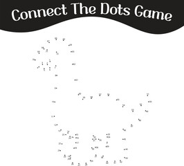 Fototapeta na wymiar connect the dots Numbers game, education dot to dot game for kids