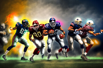Obraz na płótnie Canvas American football game. Generative ai.