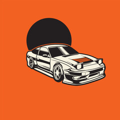 Car Vector Illustration For Conceptual Design. Good for poster, sticker, t shirt print, banner. © Nehemialeo