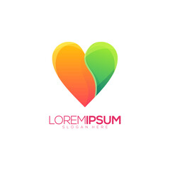 Awesome Abstract Love Premium Logo Vector
