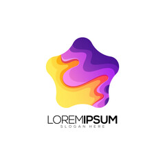 Awesome Star Melt Premium Logo Vector