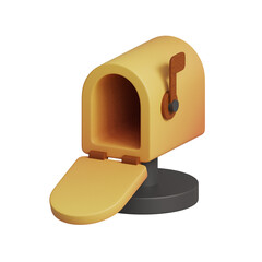 House brown mail box 3D Icon