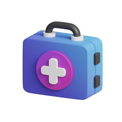 First aid tool kit box 3D Icon
