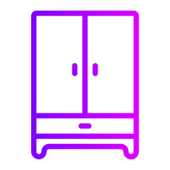 cabinet drawer gradient icon