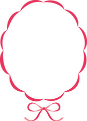 赤いリボンのフレーム