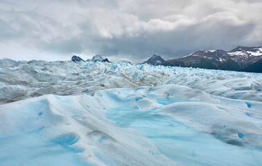 trekking at perito moreno in patagonia, argentina