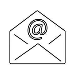 mail toilet icon on white background, vector illustration.