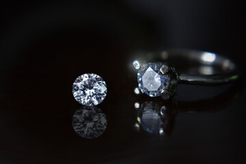 diamond, isolated, ring, jewelry,