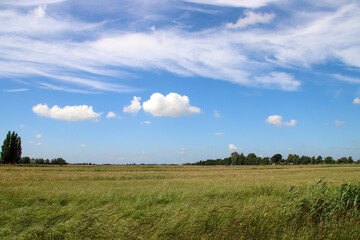 Meadows and roads in the Zuidplaspolder area where new village will be build