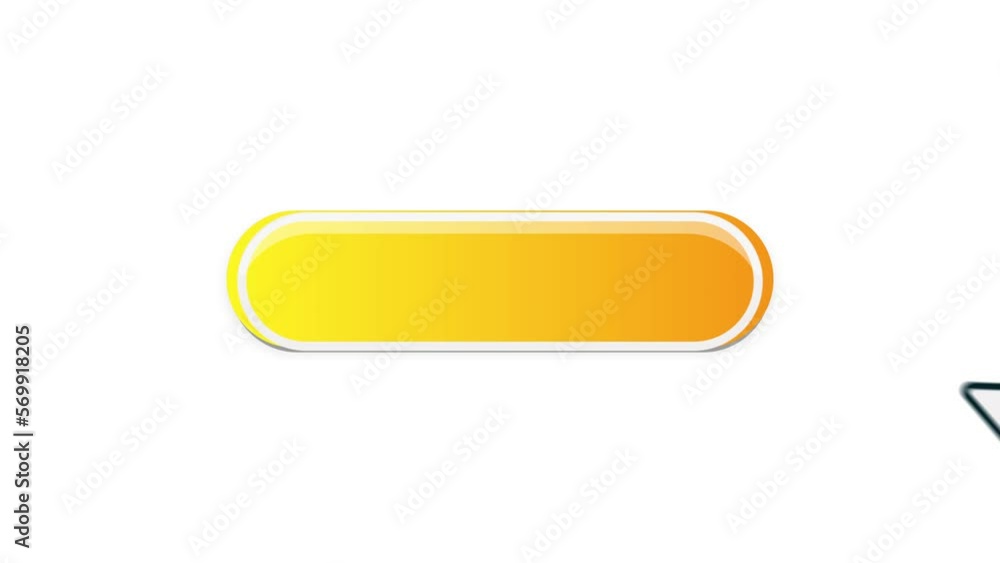 Leinwandbilder Click cursor set button with hand pointer clicking. Click here web button sign. Isolated website buy or register bar icon with hand finger arrow clicking cursor. Motion graphics