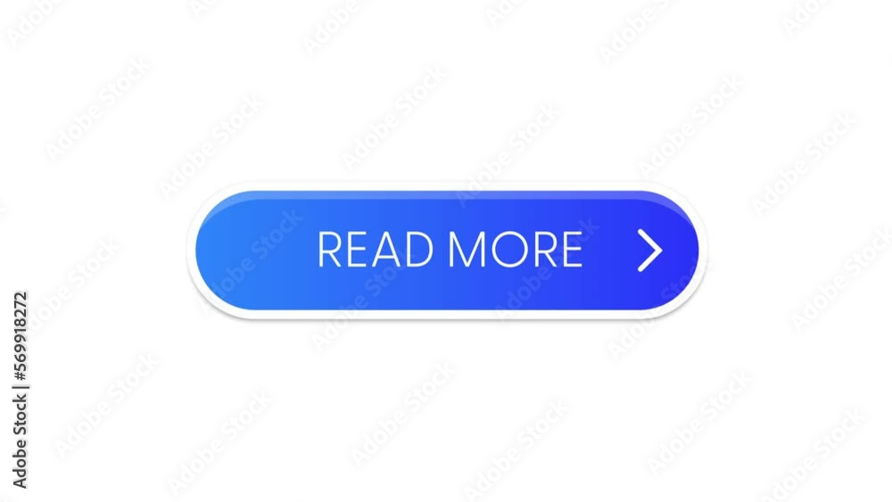 Poster Read more web interface button. Label tag animation.
