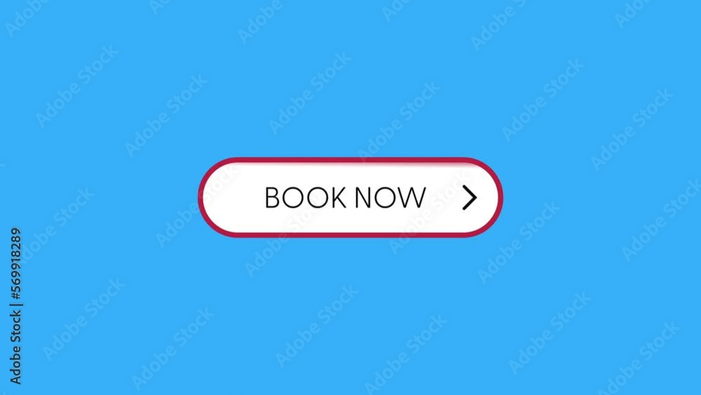 Poster Book now web interface button. Label tag animation.