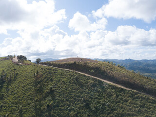 Naklejka premium Redonda mountain Dominican Republic Punta Cana birds view
