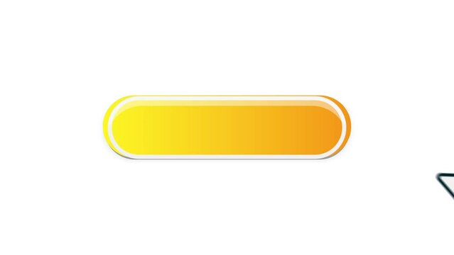 Click cursor set button with hand pointer clicking. Click here web button sign. Isolated website buy or register bar icon with hand finger arrow clicking cursor. Motion graphics