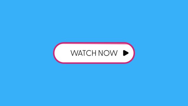 Watch now web interface button. Label tag animation.