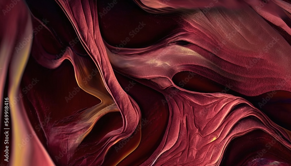 Poster a close up of a red and yellow abstract background with a black background and a red and yellow patt