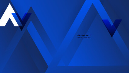 Modern dark blue geometric with triangular background. The pattern can be used for brand-new background.