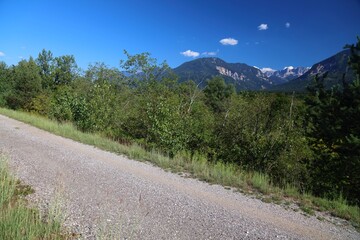 Fototapeta na wymiar Bike route in Carinthia, Austria