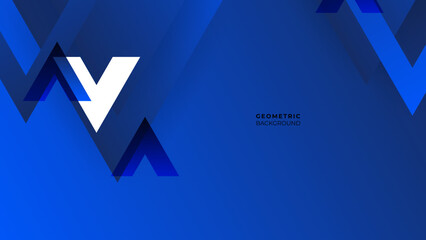 Modern dark blue geometric with triangular background. The pattern can be used for brand-new background.