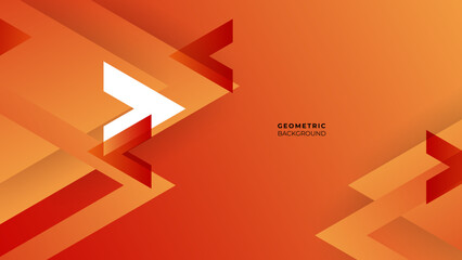 Abstract orange gradient background, with trendy geometric graphic design. Simple minimal triangle yellow and orange gradient pattern background.