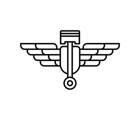 Wings logo vector image