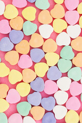 Lots of candy hearts love background