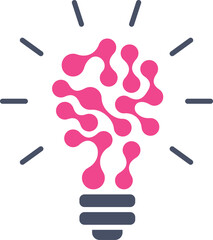 Brainstorm ideas icon. Light bulb. Scientific logo