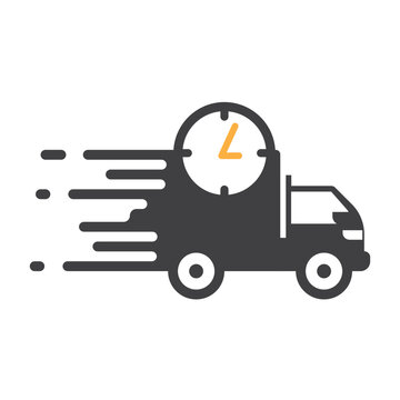 fast delivery logo vector icon.

