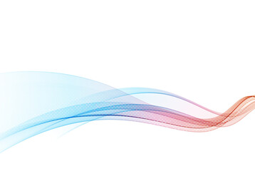 Abstract motion of smooth color wave. Curved lines of the rainbow.