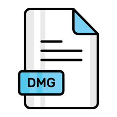An amazing vector icon of DMG file, editable design