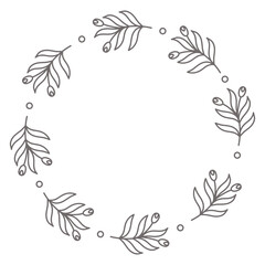 Flower frame leaf circle