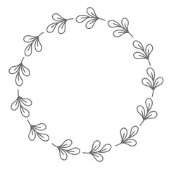 Circle frame leaves 