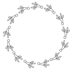 Circle frame leaves 