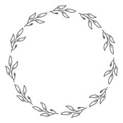 Circle frame leaves 
