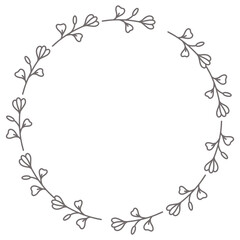 Flower frame leaf circle