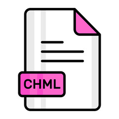 An amazing vector icon of CHML file, editable design