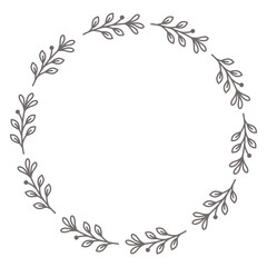 Circle frame leaves 