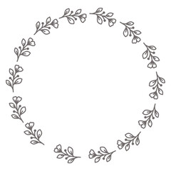Flower frame leaf circle