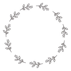 Flower frame leaf circle